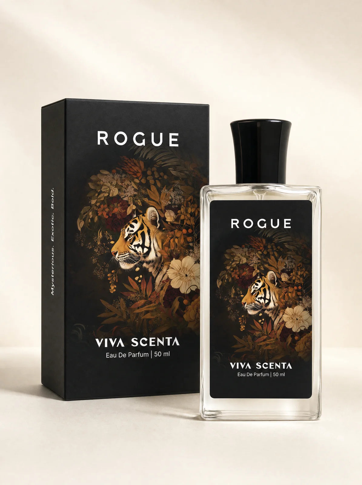 Rogue bottle with its box